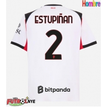 Camiseta AC Milan Pervis Estupinan #2 Visitante Equipación 2025-26 manga corta